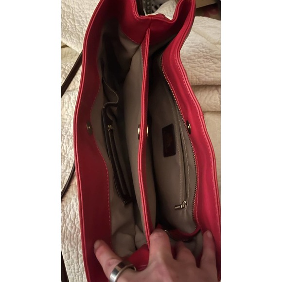 Rowallan Of Scotland Shoulder Bag Crossbody Strap Womens Pink Brown Leather - Picture 8 of 10